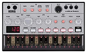 【中古】 KORG コルグ アナログ ベースマシン volca bass 16ステップシーケンサー 電池駆動 スピーカー内蔵 ヘッドフォン使用可 どこでも使えるコンパクトサイズ