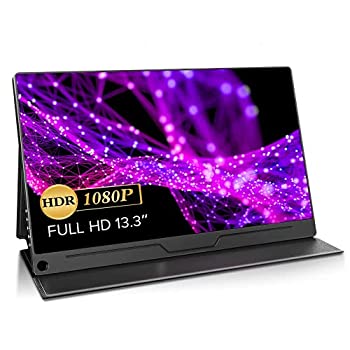 【中古】 EVICIV 13.3インチ 2K モバイルモニター モバイルディスプレイ 薄型 軽量 IPSパネル USB Type-C Mini HDMI ケース付 VESA対応 EVC-1301