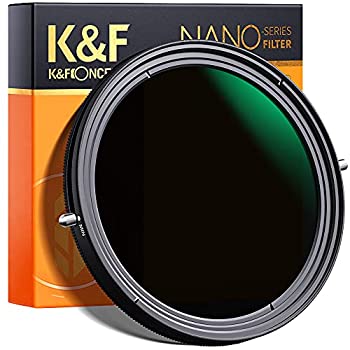 【中古】 K&F Concept 67mm 可変NDフィルターND2-ND32+CPLフィルター 1枚2役レンズ...