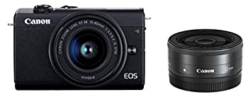 【中古】 Canon キャノン ミラーレス一眼カメラ EOS M200 ダブルレンズキット ブラック EOSM200BK-WLK