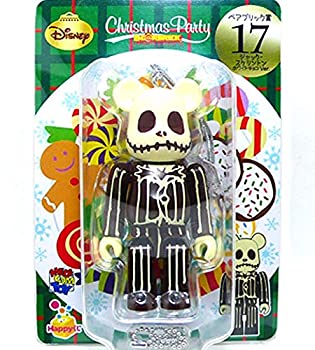 【中古】 BE@RBRICK Disney Christmas Party Happyくじ × ジャック・スケリントン ホワイトチョコVer. ベアブリック 100%