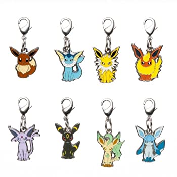【中古】 ポケモンセンターオリジナル 全国ずかんメタルチャーム133 134 135 136 196 197 470 471