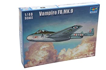 【中古】 トランペッター 1/48 デ・ハビランド ヴァンパイア FB.9 プラモデル