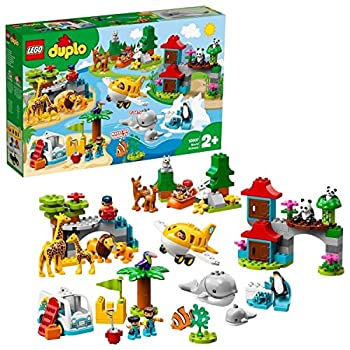【中古】 LEGO レゴ デュプロ 世界のどうぶつ 世界一周探検 10907 知育玩具 ブロック おもちゃ 女の子 男の子 1