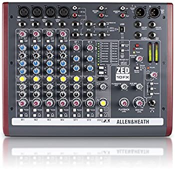 【メーカー名】ALLEN&HEATH【メーカー型番】ZED-10FX【ブランド名】ALLEN&HEATH掲載画像は全てイメージです。実際の商品とは色味等異なる場合がございますのでご了承ください。【 ご注文からお届けまで 】・ご注文　：ご注文は24時間受け付けております。・注文確認：当店より注文確認メールを送信いたします。・入金確認：ご決済の承認が完了した翌日よりお届けまで2〜7営業日前後となります。　※海外在庫品の場合は2〜4週間程度かかる場合がございます。　※納期に変更が生じた際は別途メールにてご確認メールをお送りさせて頂きます。　※お急ぎの場合は事前にお問い合わせください。・商品発送：出荷後に配送業者と追跡番号等をメールにてご案内致します。　※離島、北海道、九州、沖縄は遅れる場合がございます。予めご了承下さい。　※ご注文後、当店よりご注文内容についてご確認のメールをする場合がございます。期日までにご返信が無い場合キャンセルとさせて頂く場合がございますので予めご了承下さい。【 在庫切れについて 】他モールとの併売品の為、在庫反映が遅れてしまう場合がございます。完売の際はメールにてご連絡させて頂きますのでご了承ください。【 初期不良のご対応について 】・商品が到着致しましたらなるべくお早めに商品のご確認をお願いいたします。・当店では初期不良があった場合に限り、商品到着から7日間はご返品及びご交換を承ります。初期不良の場合はご購入履歴の「ショップへ問い合わせ」より不具合の内容をご連絡ください。・代替品がある場合はご交換にて対応させていただきますが、代替品のご用意ができない場合はご返品及びご注文キャンセル（ご返金）とさせて頂きますので予めご了承ください。【 中古品ついて 】中古品のため画像の通りではございません。また、中古という特性上、使用や動作に影響の無い程度の使用感、経年劣化、キズや汚れ等がある場合がございますのでご了承の上お買い求めくださいませ。◆ 付属品について商品タイトルに記載がない場合がありますので、ご不明な場合はメッセージにてお問い合わせください。商品名に『付属』『特典』『○○付き』等の記載があっても特典など付属品が無い場合もございます。ダウンロードコードは付属していても使用及び保証はできません。中古品につきましては基本的に動作に必要な付属品はございますが、説明書・外箱・ドライバーインストール用のCD-ROM等は付属しておりません。◆ ゲームソフトのご注意点・商品名に「輸入版 / 海外版 / IMPORT」と記載されている海外版ゲームソフトの一部は日本版のゲーム機では動作しません。お持ちのゲーム機のバージョンなど対応可否をお調べの上、動作の有無をご確認ください。尚、輸入版ゲームについてはメーカーサポートの対象外となります。◆ DVD・Blu-rayのご注意点・商品名に「輸入版 / 海外版 / IMPORT」と記載されている海外版DVD・Blu-rayにつきましては映像方式の違いの為、一般的な国内向けプレイヤーにて再生できません。ご覧になる際はディスクの「リージョンコード」と「映像方式(DVDのみ)」に再生機器側が対応している必要があります。パソコンでは映像方式は関係ないため、リージョンコードさえ合致していれば映像方式を気にすることなく視聴可能です。・商品名に「レンタル落ち 」と記載されている商品につきましてはディスクやジャケットに管理シール（値札・セキュリティータグ・バーコード等含みます）が貼付されています。ディスクの再生に支障の無い程度の傷やジャケットに傷み（色褪せ・破れ・汚れ・濡れ痕等）が見られる場合があります。予めご了承ください。◆ トレーディングカードのご注意点トレーディングカードはプレイ用です。中古買取り品の為、細かなキズ・白欠け・多少の使用感がございますのでご了承下さいませ。再録などで型番が違う場合がございます。違った場合でも事前連絡等は致しておりませんので、型番を気にされる方はご遠慮ください。
