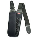 【中古】 AIR CELL ストラップ ギター ベース用 長さ調整104~126cm パット幅7.5cm ASG70N ブラック