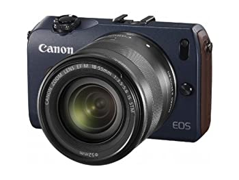 【中古】 Canon キャノン ミラーレス一眼カメラ EOS M ダブルレンズキット EF-M18-55mm F3.5-5.6 IS STM/EF-M22mm F2 STM付属 ベイブルー EOSMBL-WLK