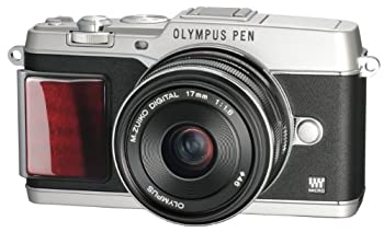 š OLYMPUS ѥ ߥ顼쥹 PEN E-P5 17mm F1.8 󥺥å (ӥ塼ե VF-4å) С E-P5 17mm F1.8 LKIT SLV