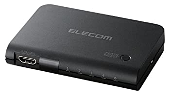 【中古】 エレコム HDMI切替器 4入力 1出力 リモコン付き 4K出力 MHL対応 プレビュー機能 ブラック DH-SWP41BK
