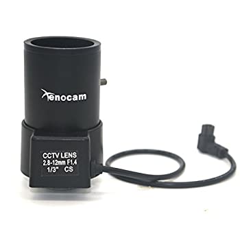 【中古】 xenocam 2.8 12mm 1/ 3 auto-iris可変焦点レンズcs-mount DCドライブfor CCTVセキュリティカメラ1/ 3インチf1. 4
