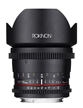 yÁz Rokinon Cine cv10 m-n 10mm t3.1 Cine Wide Angle Lens for Nikon (DX) J