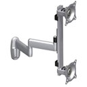 【中古】 Chief Flat Panel Dual Vertical Monitor Arm Wall Mount KWD230B - Mounting kit (dual articulating arm) for 2 LCD displays - black - wall-