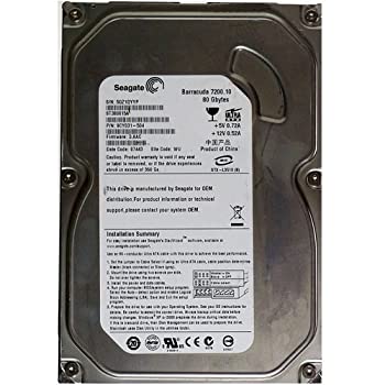【中古】 ST380815A Seagate Barracuda 80GB 7200rpm IDE Ultra ATA - 100バッファ8MB