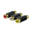 【中古】 アクロス RCA変換アダプタ RCAジャック×3-RCAジャック×3 AVC161