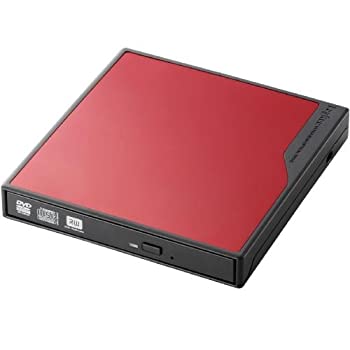 【中古】 Logitec ロジテック ポータブルDVDドライブ スーパーマルチ USB2.0 レッド LDR-PME8U2LRD