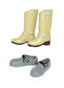 【中古】 グルーヴ Shoes Selection エンジニアブーツ (ベージュ) ×ラバーソール (グレー) MS-003