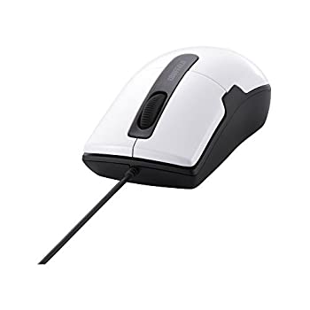 【中古】 BUFFALO バッファロー 有線BlueLEDマウス 静音/3ボタン/Mサイズ ホワイト BSMBU26SMWH