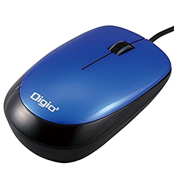 【中古】 Digio2 有線マウス 3ボタン ブルー MUS-UKT114BL