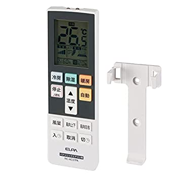 【中古】 エルパ (ELPA) エアコンリモコン パナソニック用 (RC-AC37PA) バックライト機能付き/設定不要
