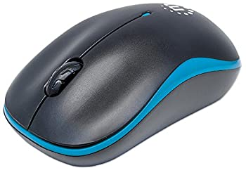 【中古】 Manhattan Success Wireless USB 光学 マウス 3つボタン スクロールホイール付き 1000 dpi ブルー/ブラック 179416