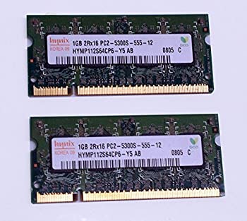 【中古】 ノートPC用メモリ 1GB Hynix 2Rx16 PC2-5300S-555-12 (HYMP112S64CP6-Y5 AB-C) USED