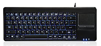 【中古】 Perixx (ペリックス) PERIBOARD-315H US バックライトキーボード タッチパッド 有線 USBハブ二個付 ブルーバックライト サイズ370x138x23mm -
