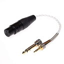 【中古】 8 芯 Pcocc 銀メッキケーブル 1 4 1 8 3.5mm オス 対 4ピン XLR メス バランス接続 オーディオアダプター ハイエンド(2)