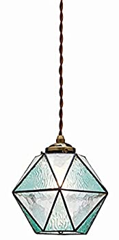 【中古】 INTERFORM INC. インターフォルム ペンダントライト ガラス 照明 Maryseマリーズ ステンドガラス インテリア ダイニング ブルー LT-9340BL 電球