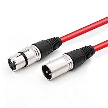 【中古】 Dremake XLR ケーブル 3 ピン オス - メス マイクケーブル 100FT 30M レッド MK-00001-Red-100FT