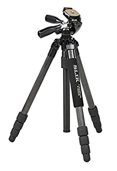 Other - 【中古】 SLIK カーボン三脚 ライトカーボン E84 4段 ナットロック式 28mmパイプ径 3ウェイ雲台 クイックシュー式 108321