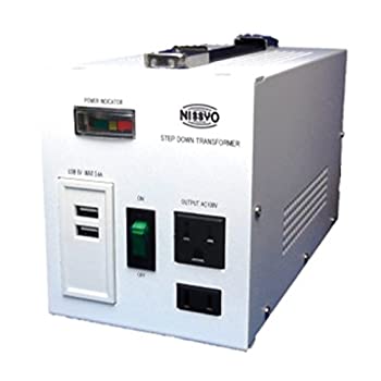 【中古】 日章工業 ダウントランス ホワイト 800W SPXシリーズ USB付 800W SPX-800U