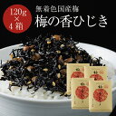 3000円ポッキリ 送料無料 【無着色国産梅使用梅の香ひじき 120g×4箱セット】 ふく富 お土産 福岡 博多 太宰府 ふりかけ 無着色 梅ひじき 国産 お取...