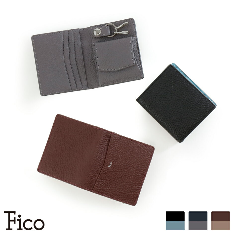 フィーコ 財布 メンズ 【Fico】FACCE　フィーコ ファッチェ　キーリング付き二つ折り財布