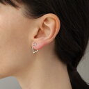 P469 ピアス サージカルステンレス 三角 四角 スクエア 2way 金属アレルギー対応 おしゃれ ユニーク シンプル ギフト プレゼント カジュアル ジュエリー 5iz 5oz