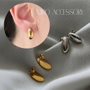 P182 ピアス イヤリング ビーンズ シンプル ステンレス ゴールド シルバー 金アレ対応 ギフト プレゼント シンプル オフィス ajiro ...