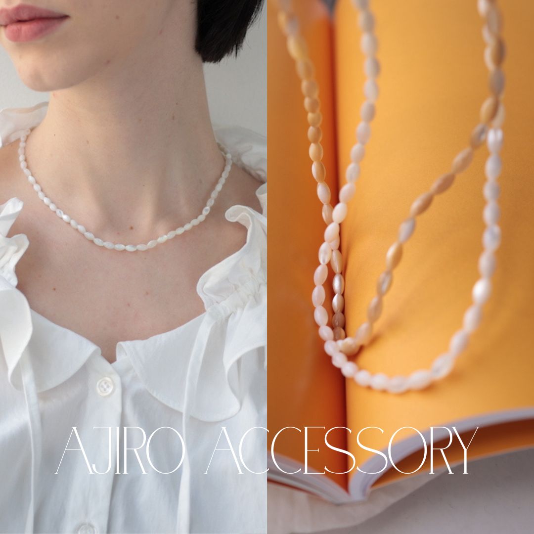 N234 ネックレス サージカルステンレス シェル ビーズ ホワイト ベージュ オケージョン 結婚式 二次会 卒業式 入学式 二次会 デザイン レディース ギフト プレゼント デイリー 金属アレルギー対応 accessoryのサムネイル