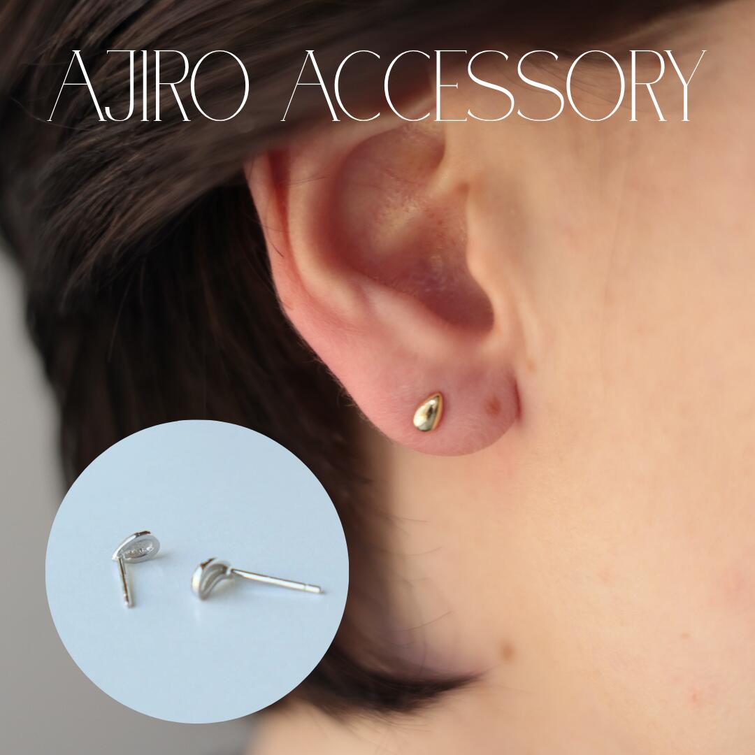 P344 ピアス イヤリング アシンメトリー silver925 ミニピアス シルバー ゴールド ギフト プレゼント おしゃれ オフィス シンプル 人気 女性 ノンホール バリュー ajiro YT6