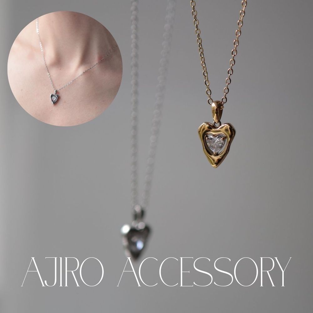 N246 ネックレス シンプル ハート チェーン サージカルステンレス シンプル おしゃれ 可愛い シルバー ゴールド レディース 女性 ギフト プレゼント 金属アレルギー対応 付けっぱなし ジュエリーのサムネイル