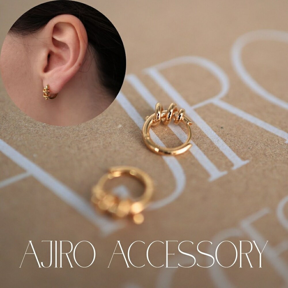 P480 ピアス キャッチレス 華奢 おしゃれ ゴールド フープ フープピアス ギフト プレゼント シンプル カジュアル 付けっぱなしのサムネイル