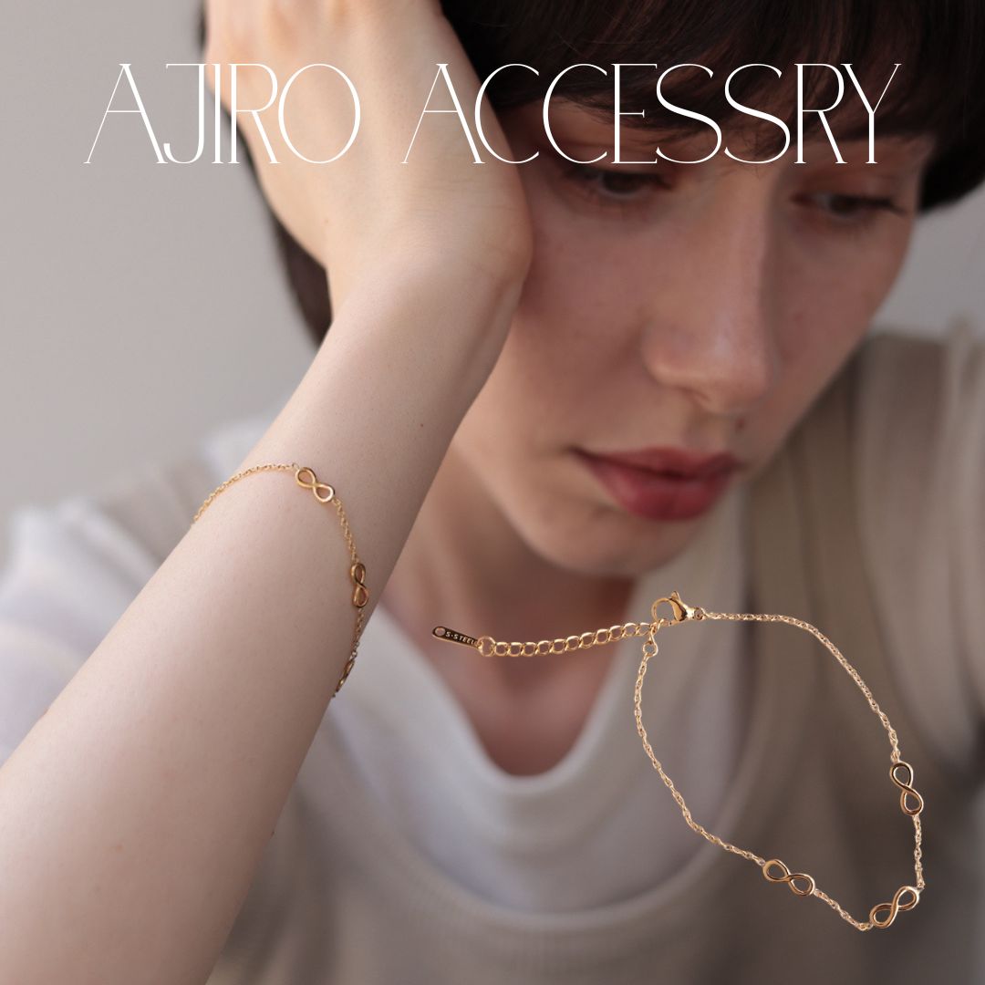 N006 ブレスレット サージカルステンレス ゴールド 8 華奢 インフィニティ ∞ カジュアル チェーン おしゃれ レディース 女性 ギフト プレゼント 金属...