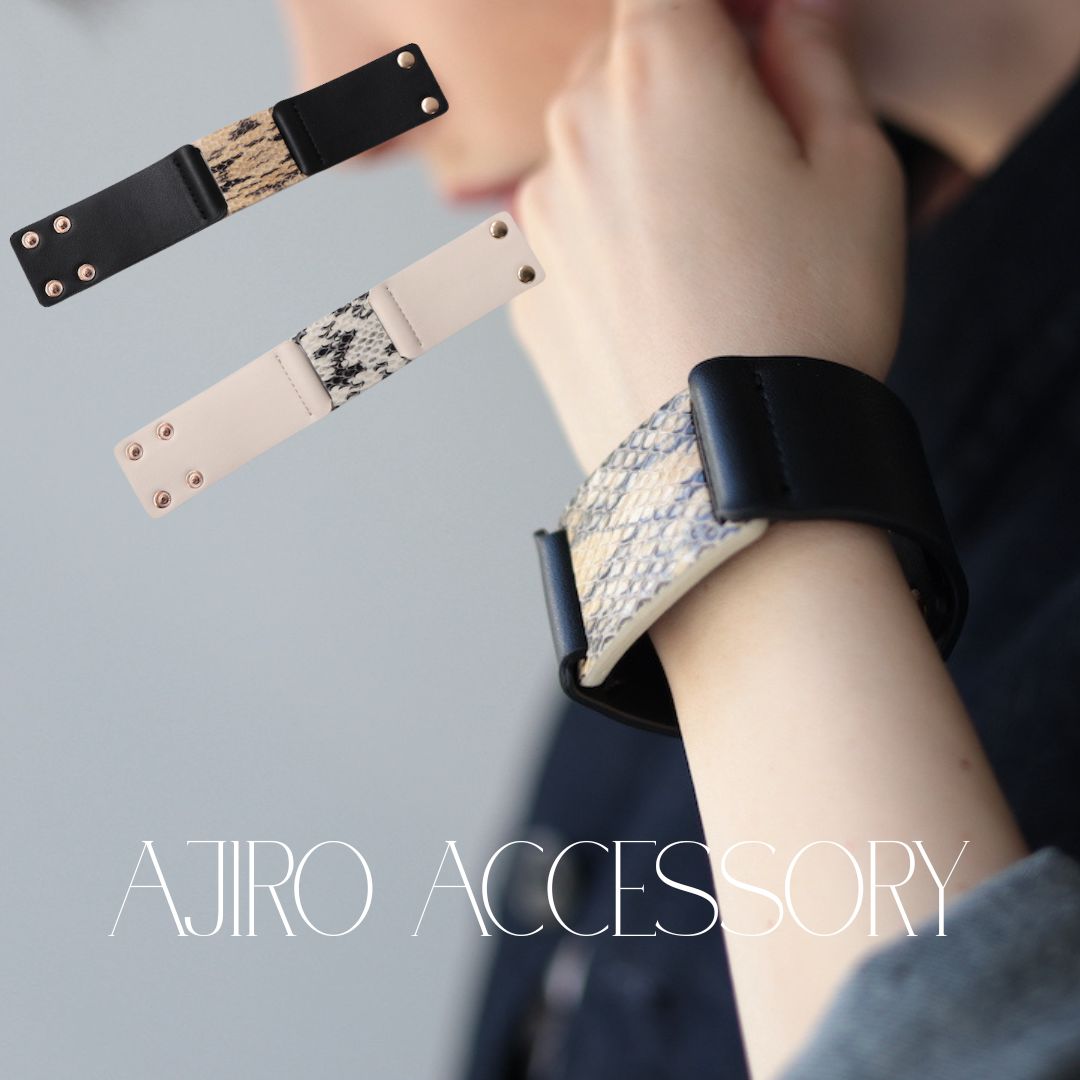 N269 バングル パイソン 高級感 レザー ダブルバックル ブラック 黒 ホワイト 白 おしゃれ レディース 女性 ギフト プレゼント 個性 調節可能 acc...