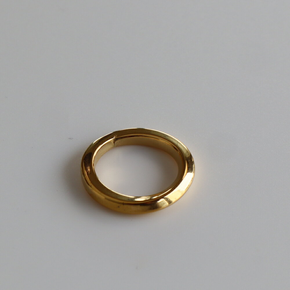 R053 指輪 ステンレス　リング　マット　金属アレルギー対応　スリムリング　ゴールド　華奢　スリム　ステンレス　シンプル　女性　レディース　金アレ　ジュエリー　ajiroのサムネイル