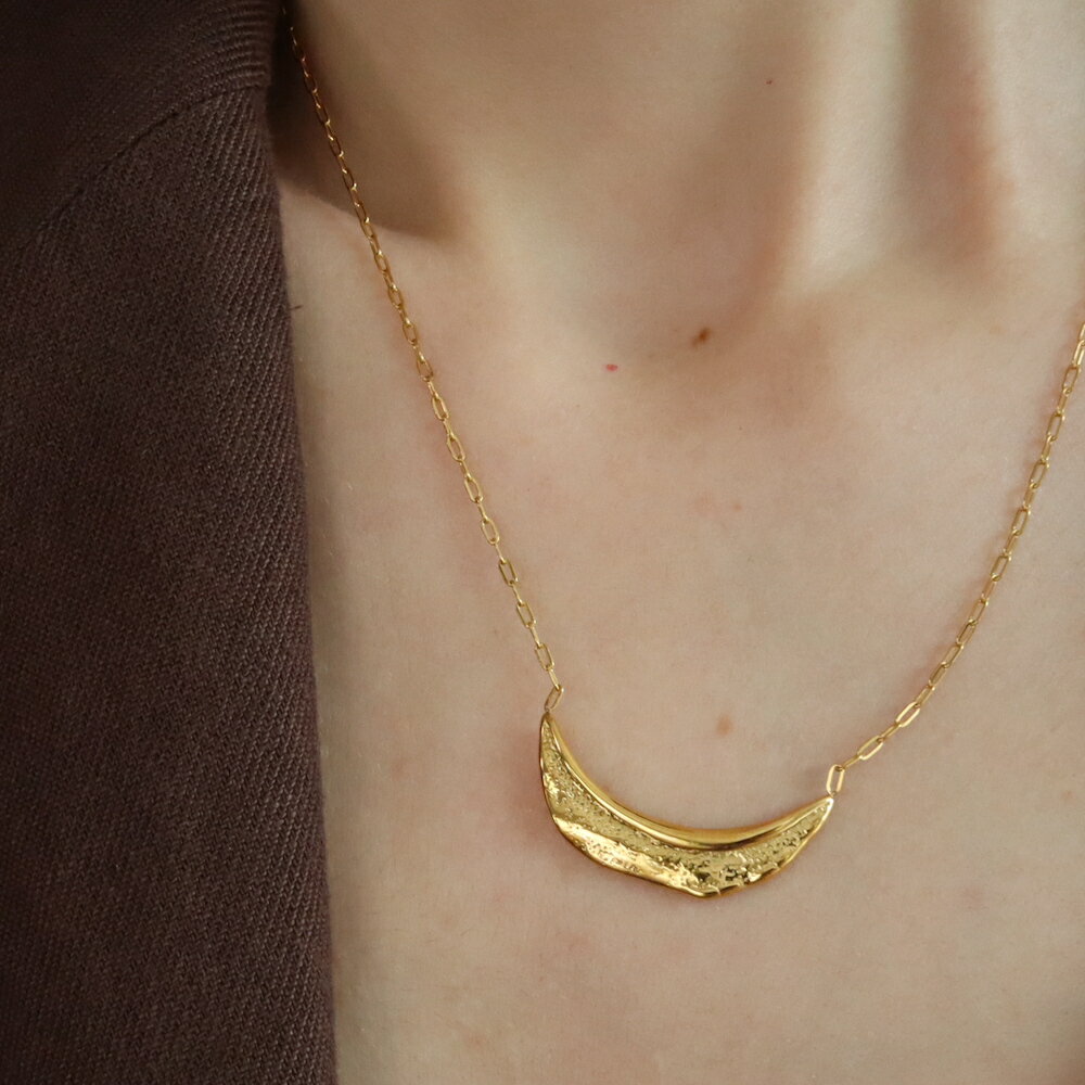 N046 ネックレス ニュアンス　ペンダント　華奢　金アレ対応　ゴールド　おしゃれ　レディース　女性　ギフト　プレゼント　デイリー　ステンレス　ajiro　accessoryのサムネイル