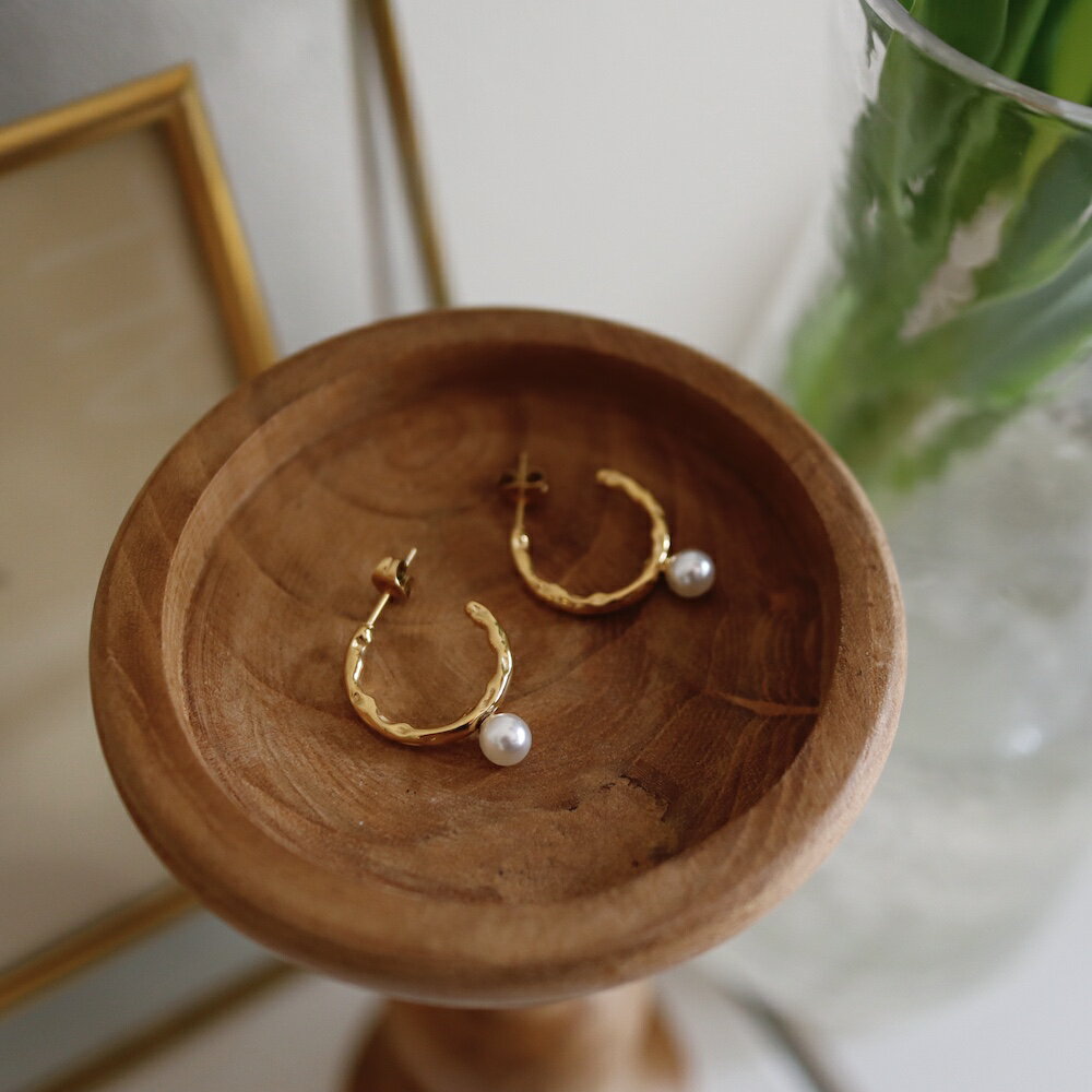 P161 ピアス イヤリング フープ パール サージカルステンレス カジュアル 金属アレルギー対応 セミフォーマル 入学式 卒業式 結婚式 ギフト プレゼント ...