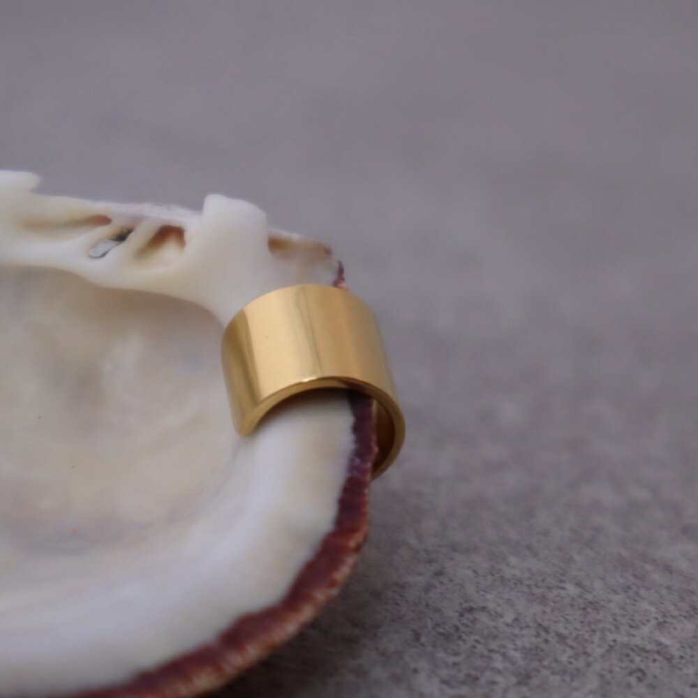 C025 イヤーカフ ステンレス 金アレ対応 シンプル ゴールド シンプル イヤカフ イヤーカフス ギフト プレゼント 女性 レディース ajiro acc...