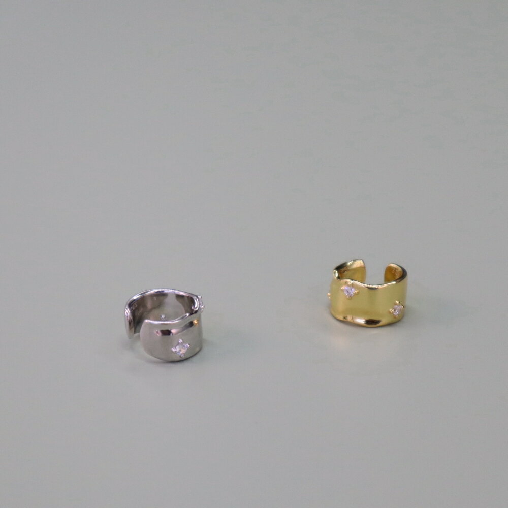 C042 イヤーカフ　リング　イヤーカフス　イヤカフ　シルバー ゴールド　silver925　シンプル　片耳　ギフト　プレゼント　女性　レディース　ユニーク　フリーサイズ　ajiro WKのサムネイル