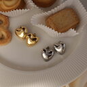 P077 ピアス サーカルステンレス 金属アレルギー対応 大振り ハート 個性 可愛い 大人 ギフト プレゼント 女性 レディース カジュアル 人気 5ek