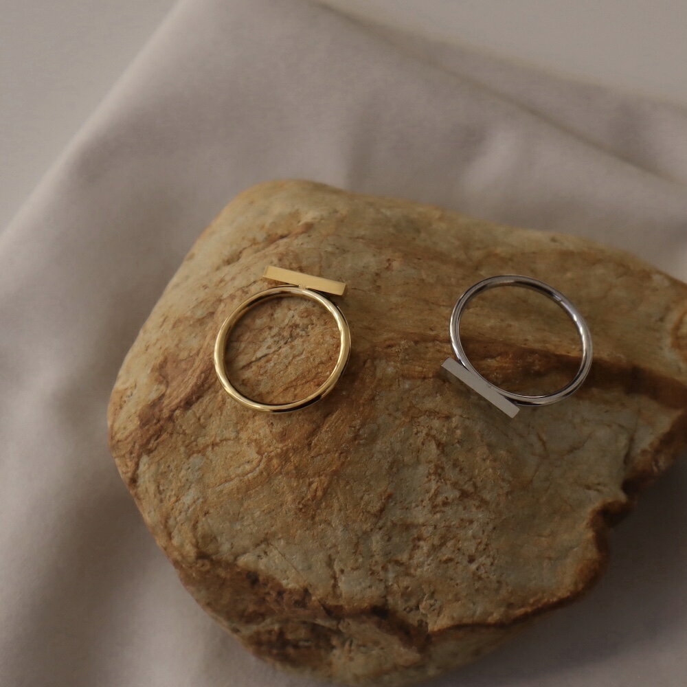 R066 指輪 サージカルステンレス ステンレス スティック おしゃれ ゴールド シルバー 華奢 シンプル リング 金属アレルギー対応 ギフト プレゼント ジ...