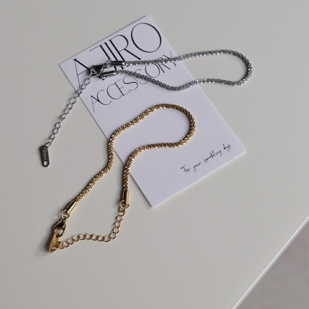 【期間限定550円OFF！ 1760円→1210円】N216　ブレスレット　シンプル　チェーン　サージカルステンレス　　ステンレス316L　シルバー ゴールド　レディース　女性　ギフト　プレゼント　おしゃれ　デイリー　アレルギー対応　金アレ対応 ajiro accessory 4yk　4ozのサムネイル