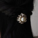 H018 ヘアアクセサリー ヘアゴム ゴム 髪留め まとめ髪 花 フラワー ジルコニア パール キラキラ レディース ヘアアレンジ ジ おしゃれ オケージョン ...
